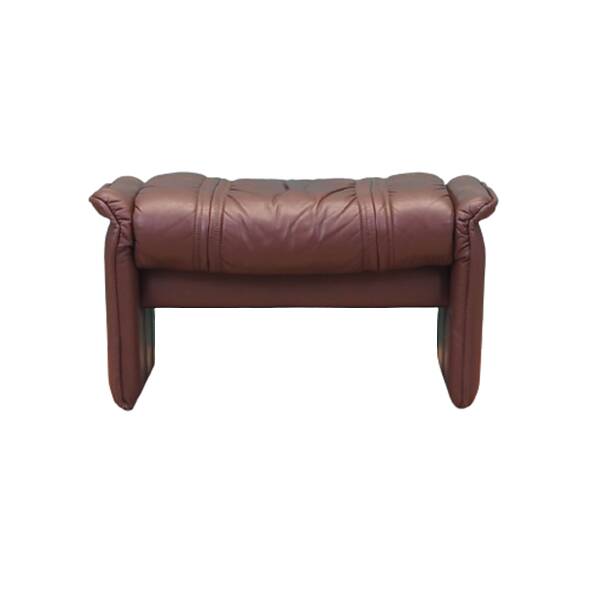 Leather puff, Danish design, 1970s, production: Denmark