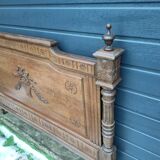 antique solid oak headboard