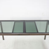 Table à manger en verre fumé extensible par Milo Baughman