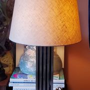 Hollywood Regency style Le Dauphin lamp from the 70s/80s in gilded brass and silver metal