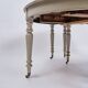Round Dining Table - Gustavian Style - Gray Painted - Round Legs - Brass Wh