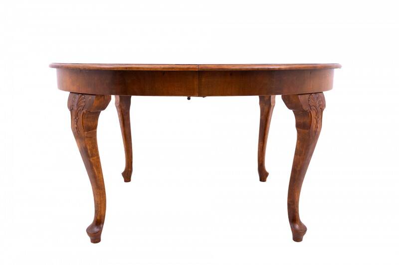 Large extendable table with eight chairs, late 19th century, France. After renovation.