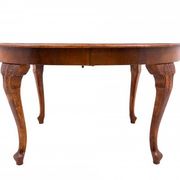 Large extendable table with eight chairs, late 19th century, France. After renovation.