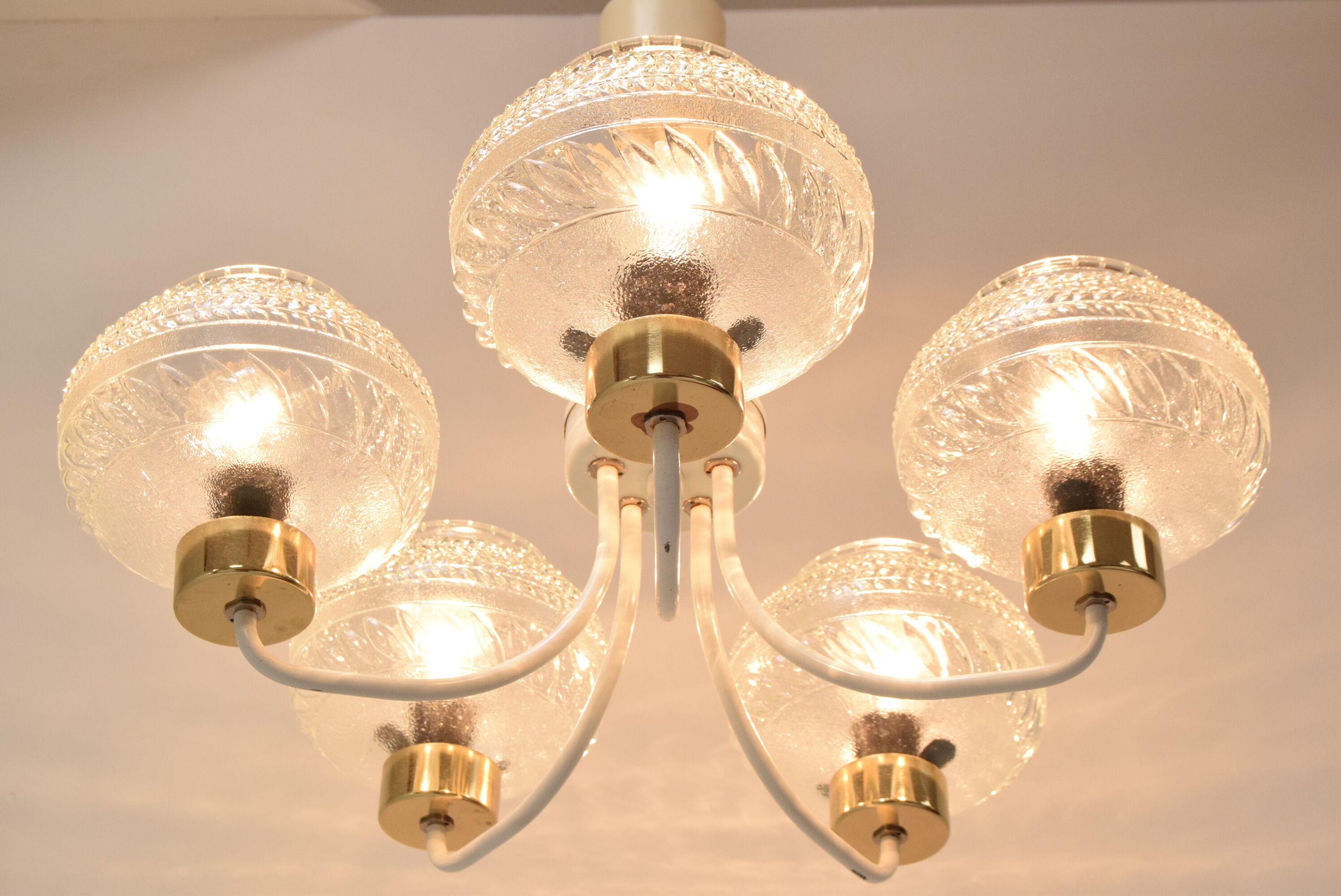 Mid-century chandelier by instala jilove u decina,1970's.
