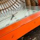 Pendule Jaz transistor orange vintage