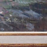Harvesting the crop - Large Frame Post Impressionist Oil