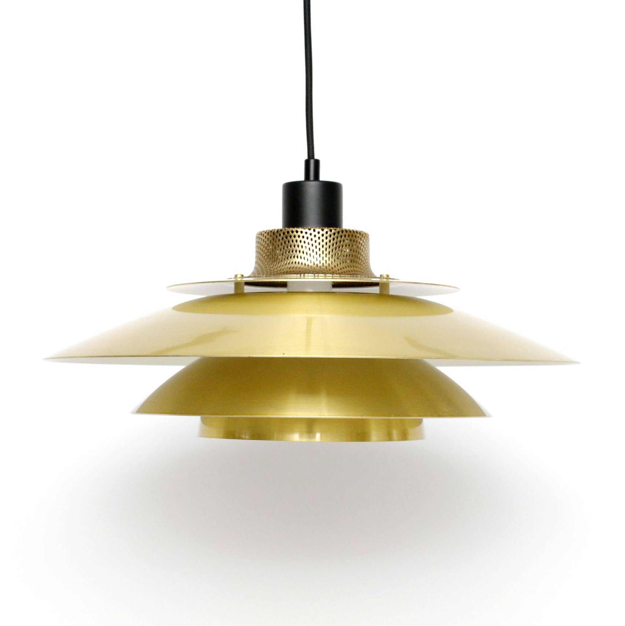 Vintage Danish Jeka lamp in brass, Denmark 1970's