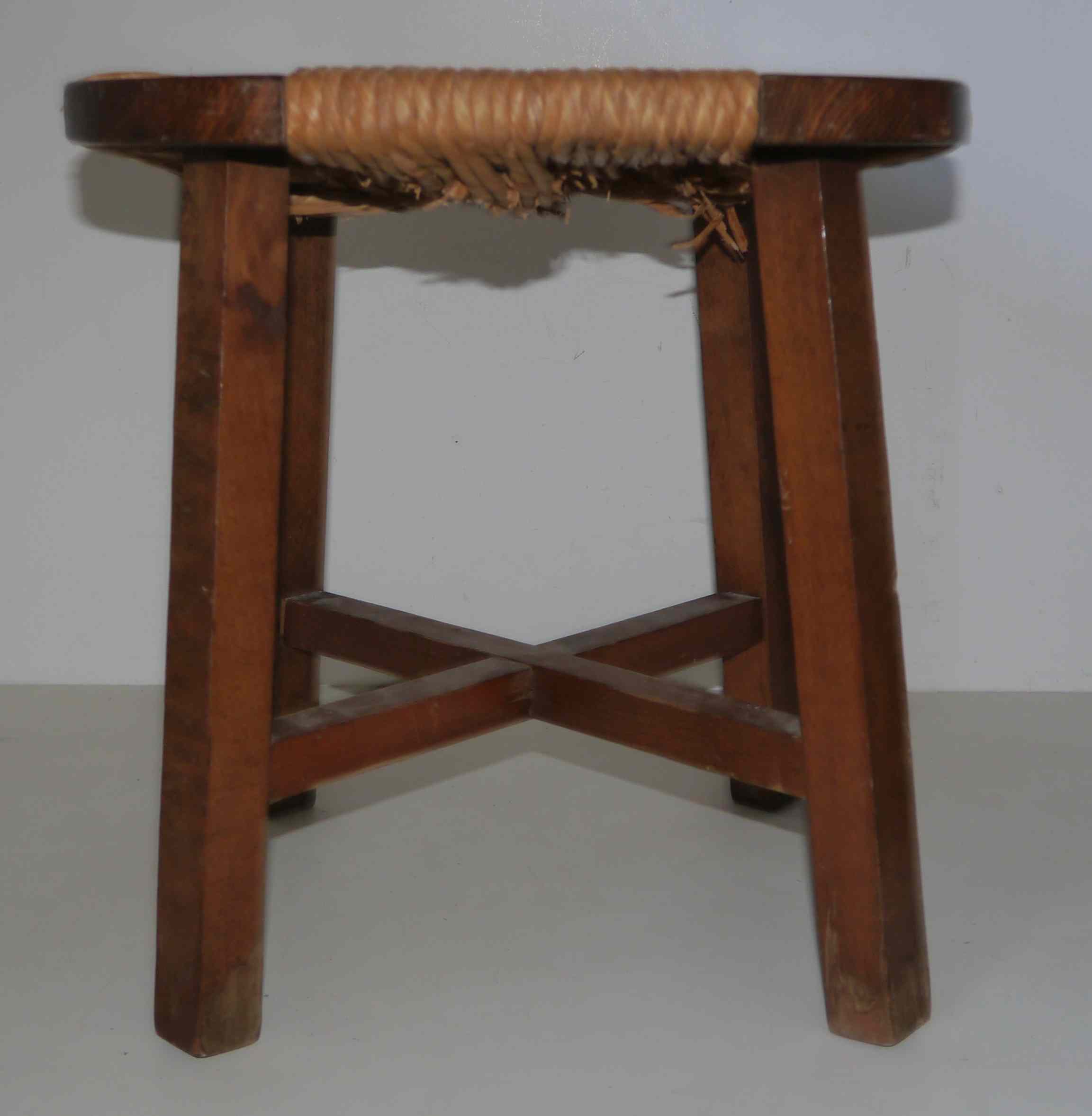 Tabouret paillé « moderniste » années 50's
