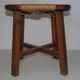 Tabouret paillé « moderniste » années 50's