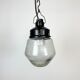 Industrial Bakelite Pendant Light with Frosted Glass, 1970s