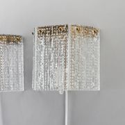 Orrefors Appliques / lanternes murales  Verre et laiton. Suède 1960