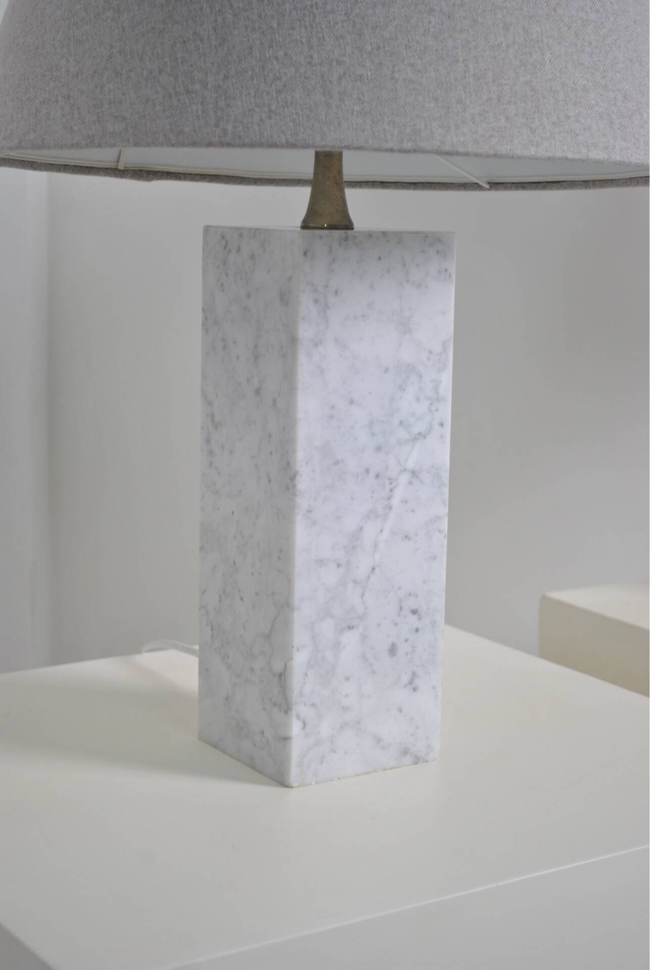 Pair of marble lamps by Maison Barbier 1960