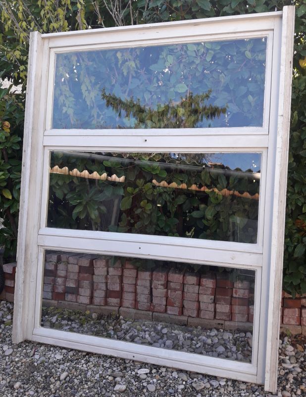 Wooden canopy 3 windows with bellows and abbatant