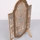 Embossed leather fire place screen 1950s italy