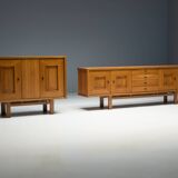 Brutalist Oak Cabinet, Belgium, 1960s