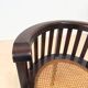 Set of 2 colonial armchairs in wood and cane.