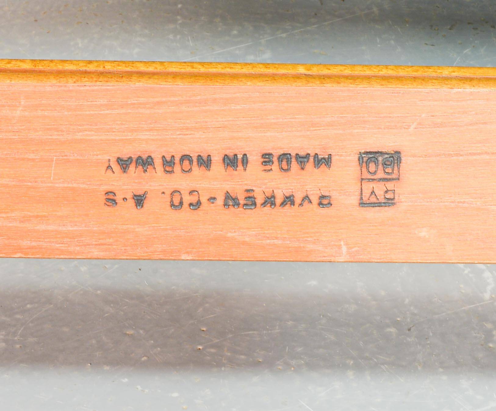 Scandinavian Rybo Rykken Olivegreen Leather 2-Seat Ry-Wing Lounge Sofa, 60s