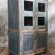 Indian furniture glass cabinet, 4 doors 2 shelves