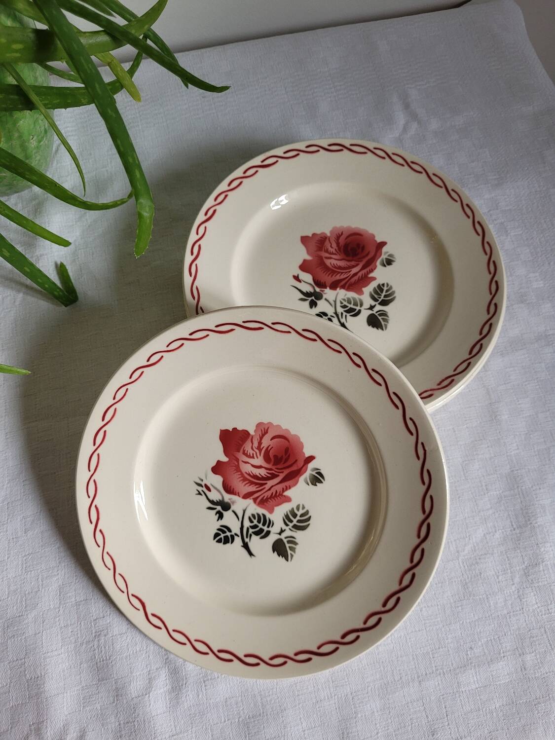 Lot n°2 de 6 assiettes à dessert Germaine de Badonviller