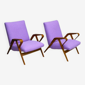 Fauteuils 24-23 en Bois Courbé par František Jirák pour Tatra, 1960s, Set de 2