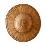 Braided ethnic hat, wall decoration, 70s