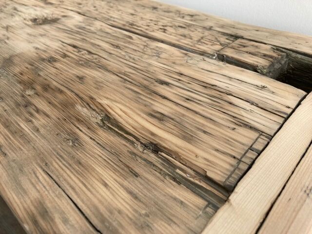 Old wooden workbench