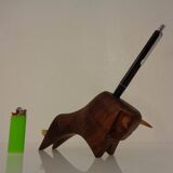 Mahogany Bull Pen Holder, Denmark, 1960s
