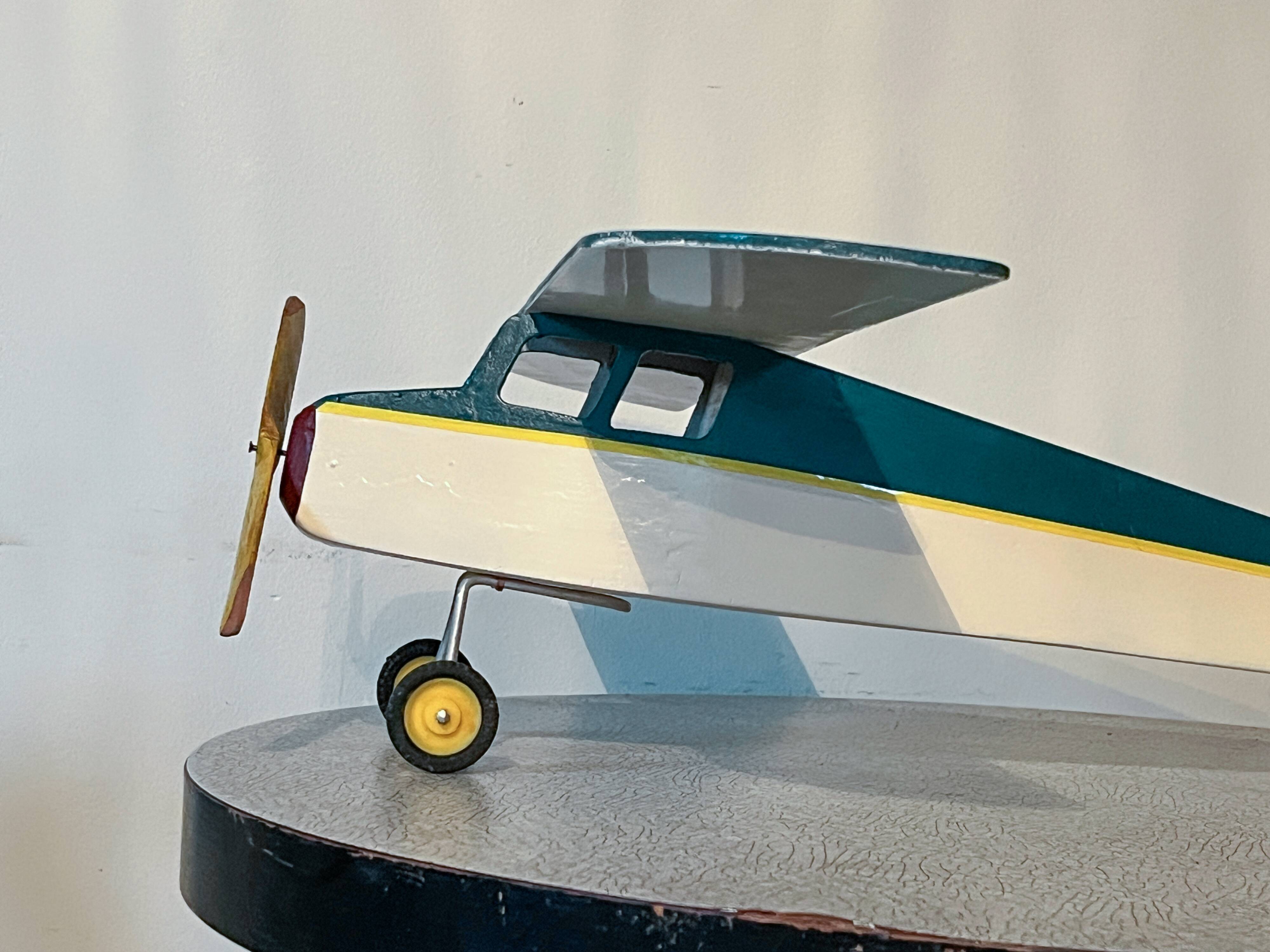 Wooden airplane, vintage toy, 70s