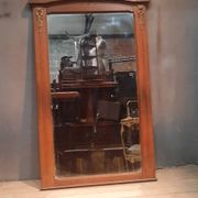 Mirroir biseauté, cadre en bois