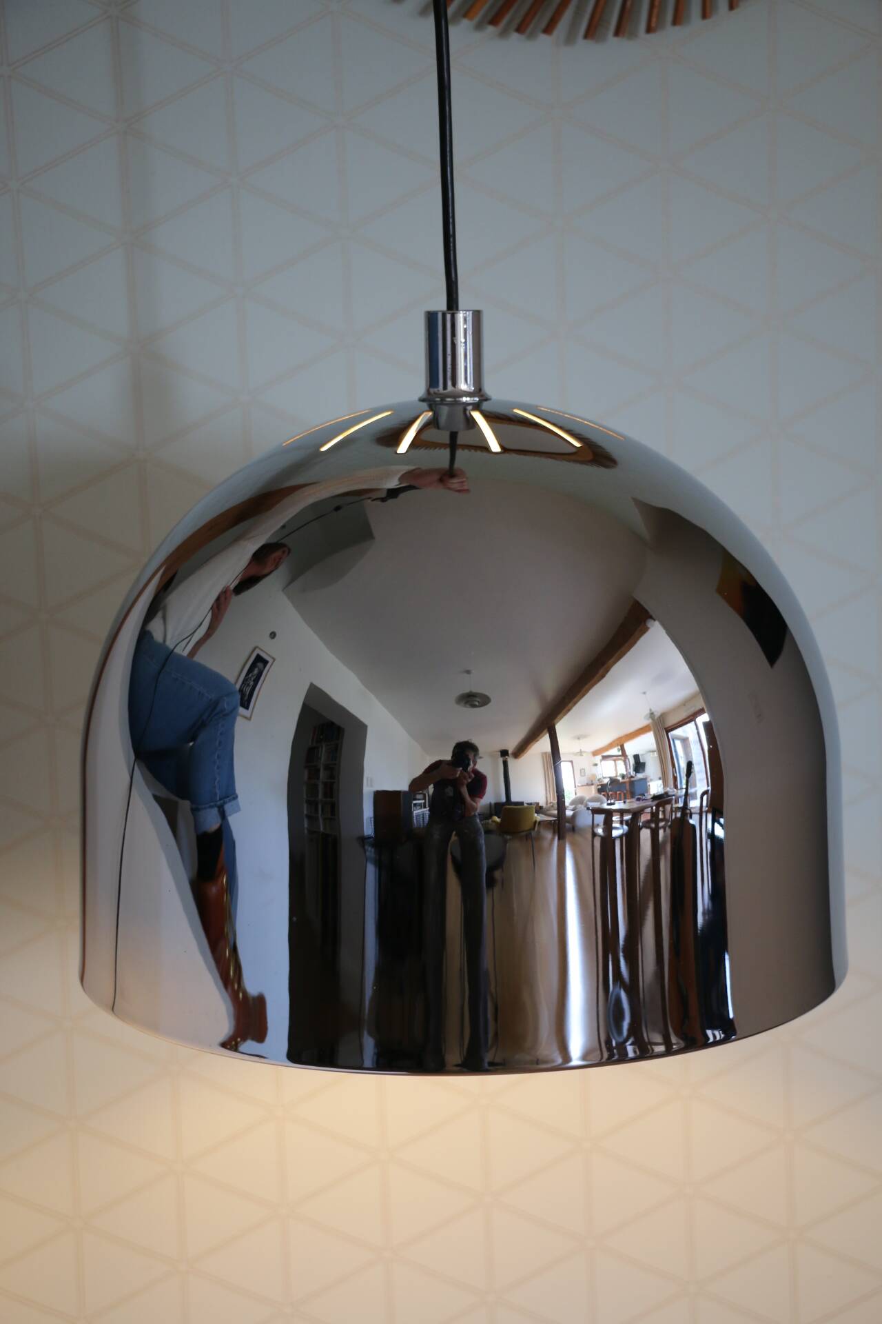 Suspension Rolf Kruger chromée 390mm