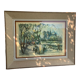 Lithograph notre dame et les bouquinistes signed by Marius Girard vintage