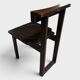 Brutalist prayer chair – Swiss monastic design, 1960