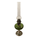 Antique oil lamp in glass and metal