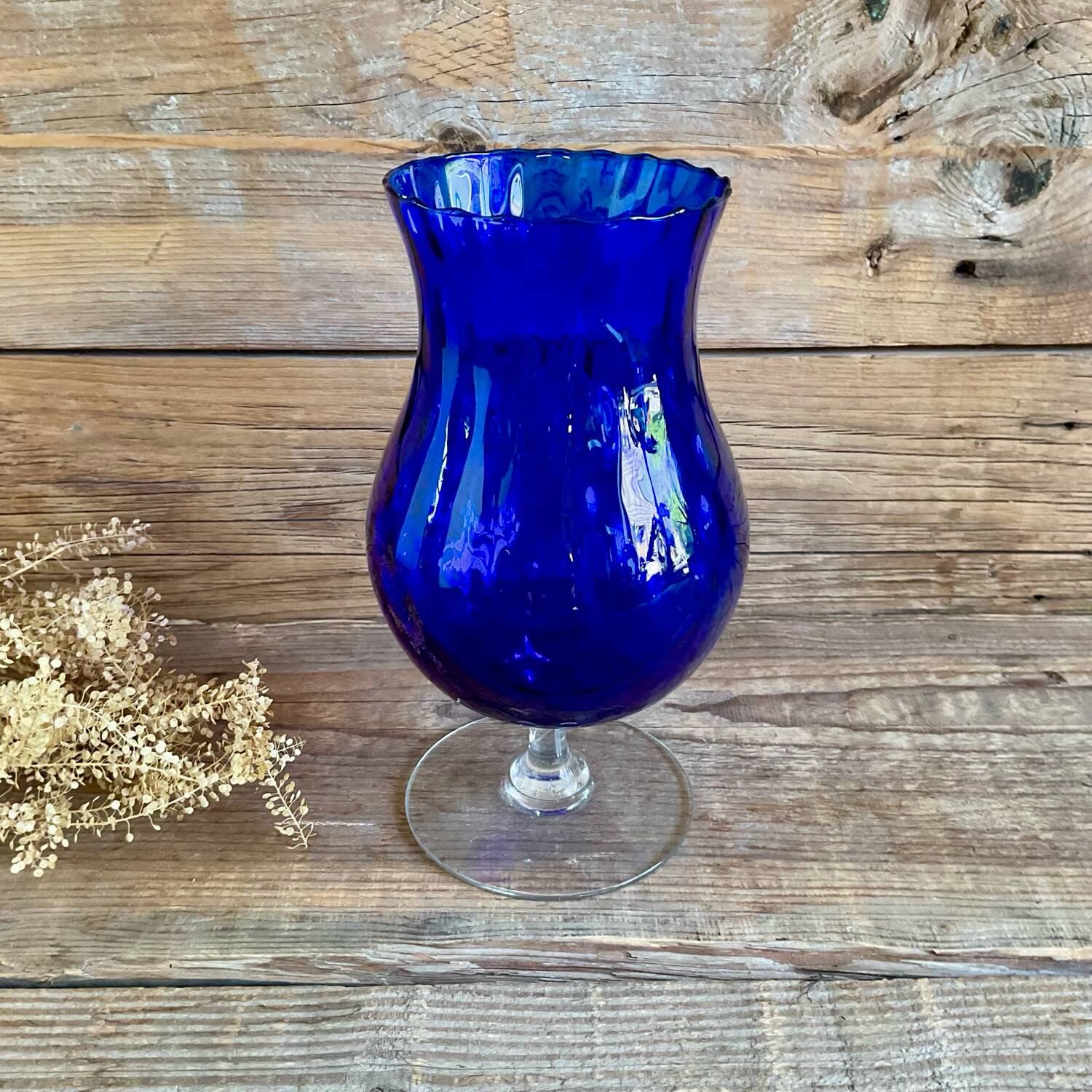 Empoli blue glass vase