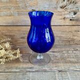 Vase en verre Empoli bleu
