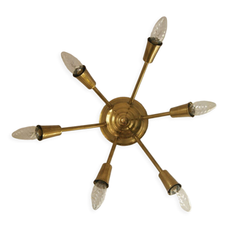 Italian Brass Sputnik Lamp