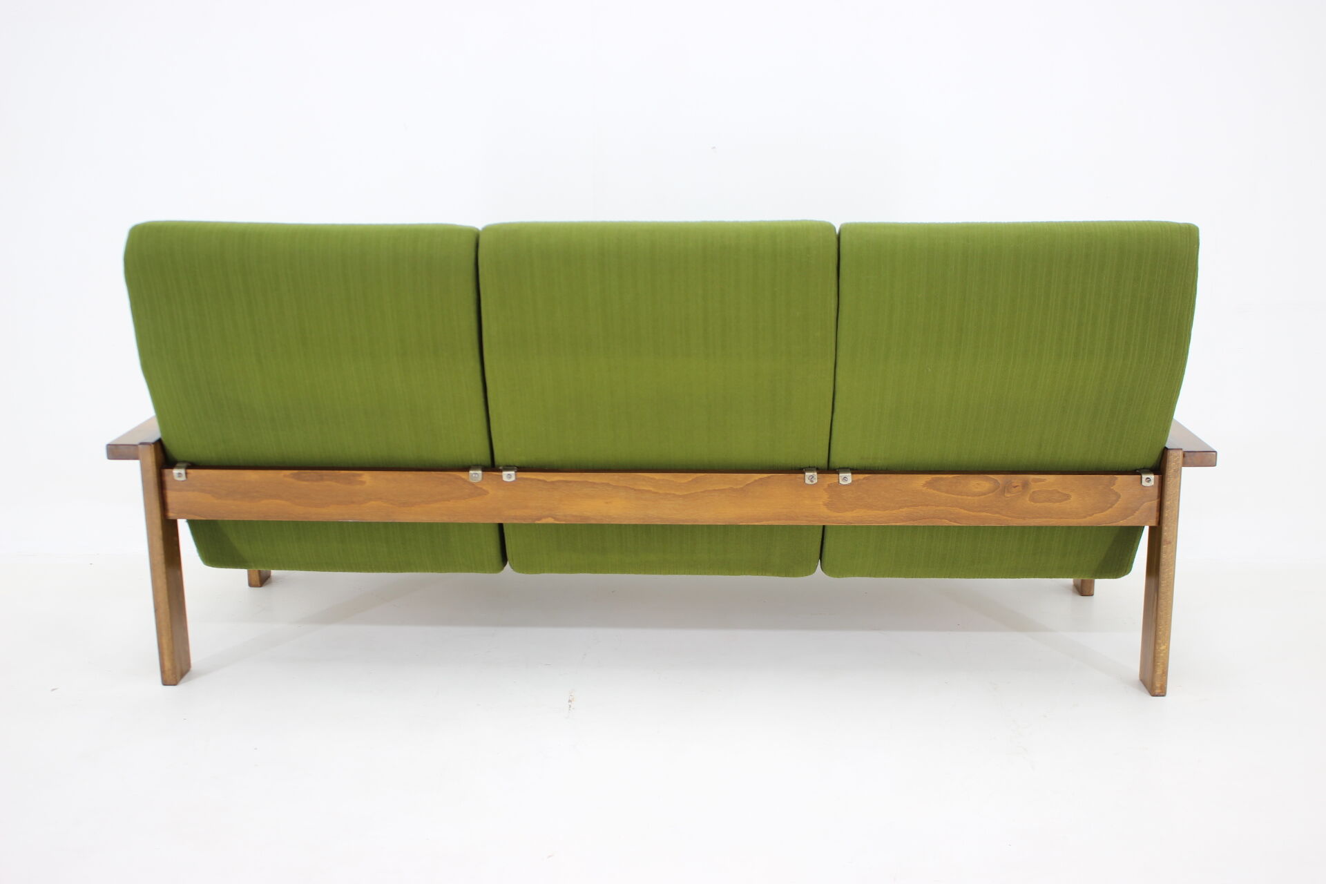3-seater beech sofa from the 1970s, Czechoslovakia