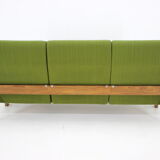 3-seater beech sofa from the 1970s, Czechoslovakia