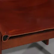 Tobia & Afra Scarpa 'Monk' chairs – walnut & cognac saddle leather