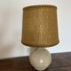 Lampe en grès abat jour corde