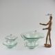 Vintage glass bowls, Murano manufacture, Italy, mid-20th century.