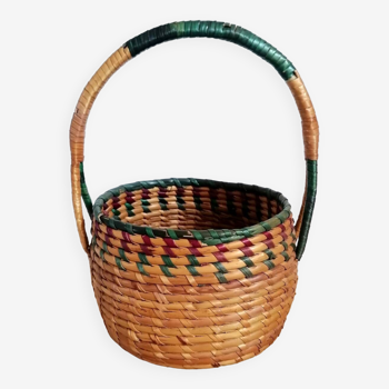 Children's woven straw basket