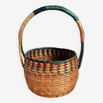 Panier enfant paille tressée