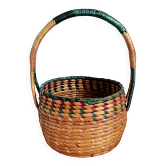 Children's woven straw basket