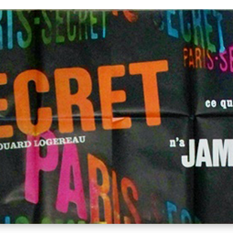 Affiche cinéma vintage "Paris secret" 1965