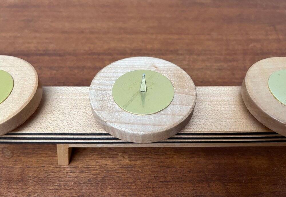 Mid-century wooden candlestick, 1960s