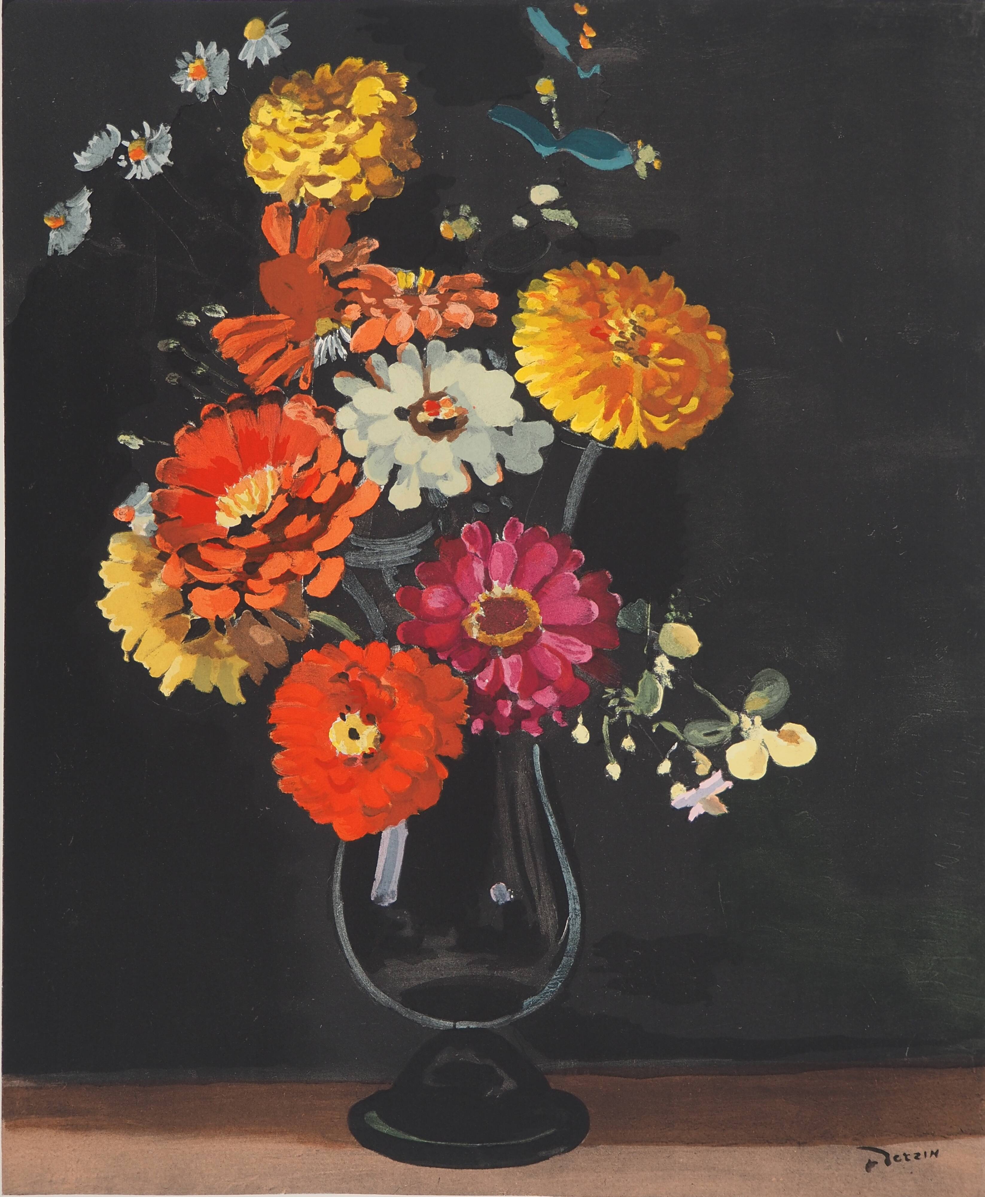 André Derain: The Bouquet of Zinnias, Signed Lithograph