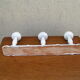Coat hanger 3 white wooden pads