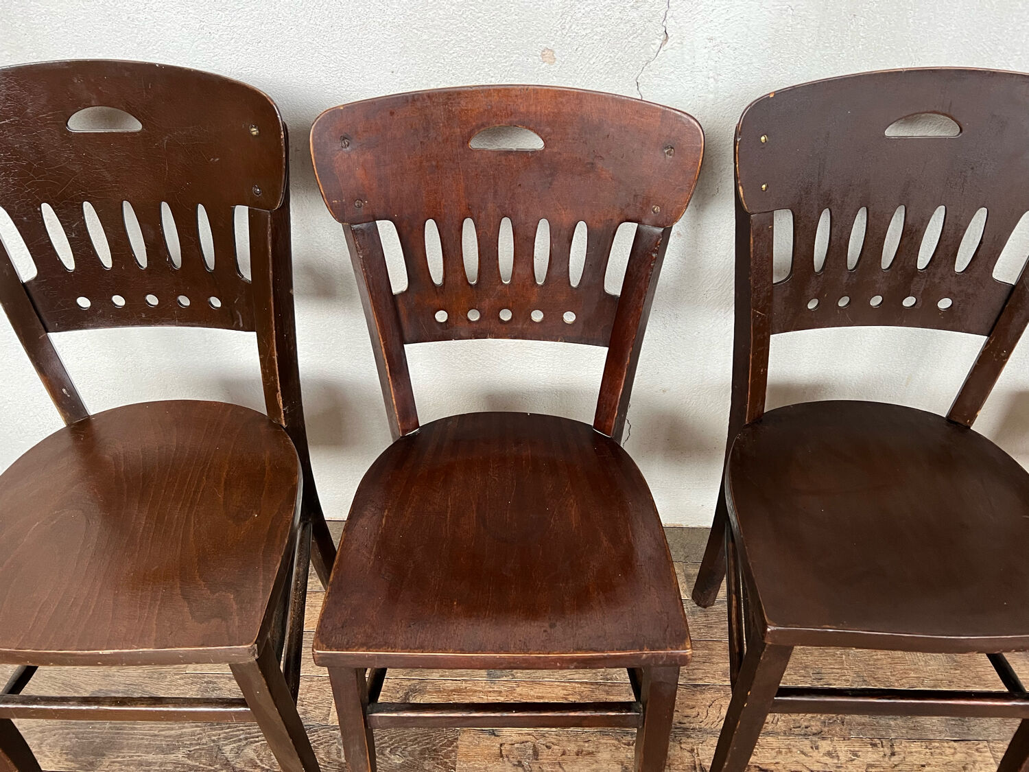 Series of 4 vintage Luterma bistro chairs 1920-1930