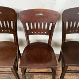 Series of 4 vintage Luterma bistro chairs 1920-1930